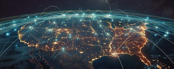 Celestial Connections: US Enveloped by an Interconnected Satellite