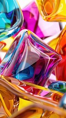 Colorful Glass, abstract wallpaper background