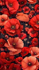 Anzac background. Poppy field, Remembrance Memorial day. Red poppies. Memorial armistice Day, Anzac day banner. Remember for Anzac. - obrazy, fototapety, plakaty