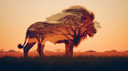 Colorfully Lion. Lion Logo. Creative Artwork