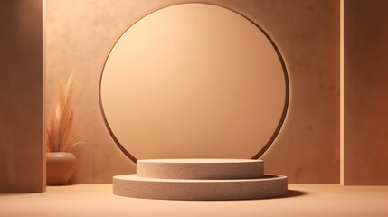 Elegant Stone Podium product display for product presentation