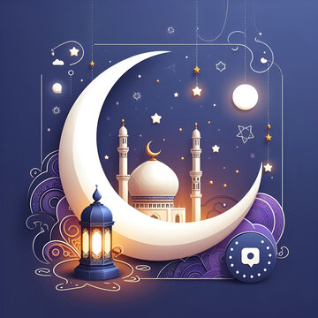 ramadan kareem islamic greeting card background 