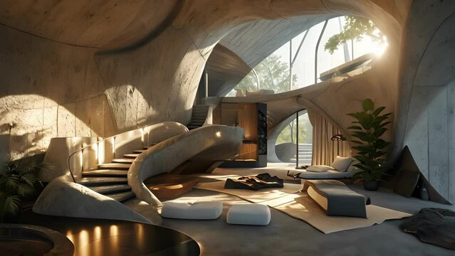 Get ready for a oneofakind living experience at this deconstructivist home where traditional forms have been abandoned in favor of nonlinear shapes and distorted surfaces.