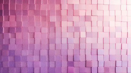Pink tile wall and floor texture background with drop water. Colored mosaic. Simple design with vintage style.