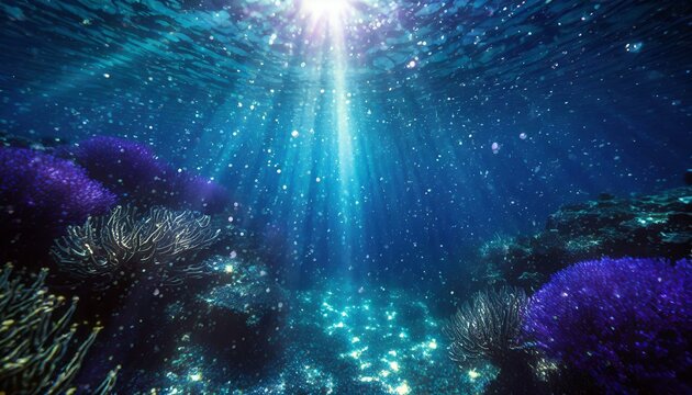 Fondo oceano azul arrecife luz