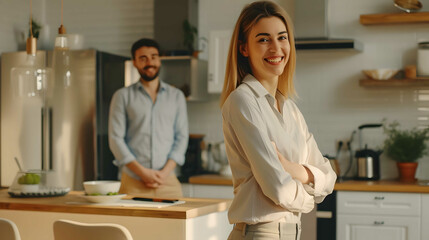couple in kitchen