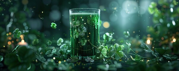 St. Patrick's Day Celebration: Green St. Patrick's Day Background for Festive Greetings.