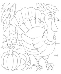 Happy Thanksgiving coloring page for kinds and adults thanks giving coloring book page 