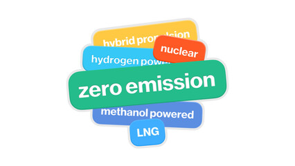 Hybrid Nuclear Hydrogen Methanol LNG As Source Of Zero Emissions Fuels Stickers On Transparent Background