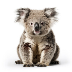 Fototapeta premium photo of a koala on a white background сreated with Generative Ai
