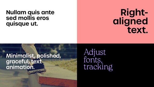 Minimalist Polished Graceful Text Animation from Bottom