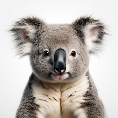 Obraz premium photo of a koala on a white background сreated with Generative Ai