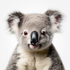 Obraz premium photo of a koala on a white background сreated with Generative Ai