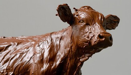up close chocolate brown cow food edible 
