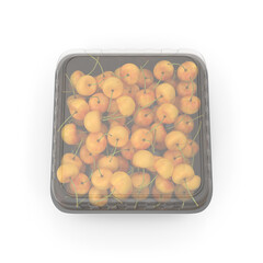 Yellow Cherries in Plastic Container