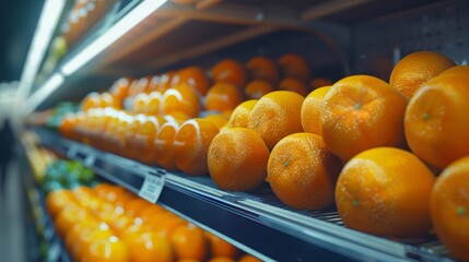 citrus fruits in the store on the counters