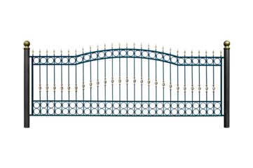 Fence with arch and supports