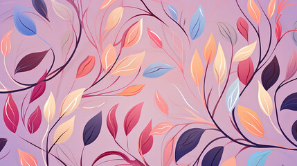 Warm, light leaf pattern embraces the beauty of the season
