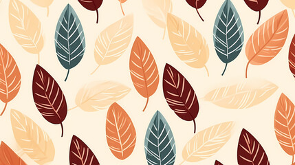 Fototapeta premium Warm, light leaf pattern embraces the beauty of the season