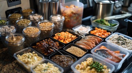 Obraz premium Healthy food in a container. Provide healthy food