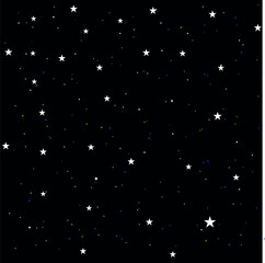 Fototapeta premium Stars Sky Night vector illustration