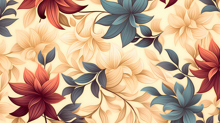 Warm, light leaf pattern embraces the beauty of the season
