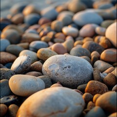 Fototapeta na wymiar smooth sea stones on the shore.