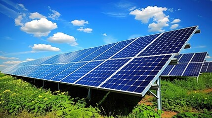 Solar panel, photovoltaic, alternative electricity source - concept of sustainable resources