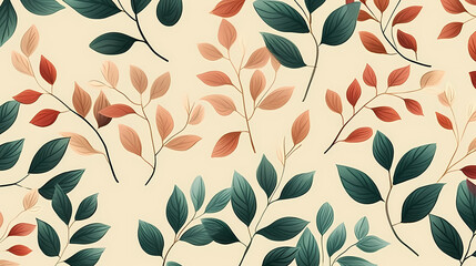 Abstract leaves background pattern in digital art