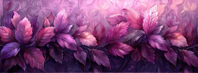 High Quality Purple Toile Floral Background Pattern. Generative AI