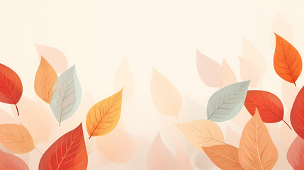 Fototapeta premium Seamless background picture, leaves pattern