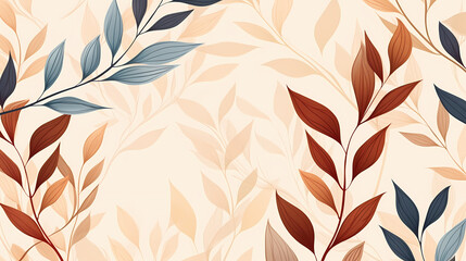 Fototapeta na wymiar Seamless background picture, leaves pattern