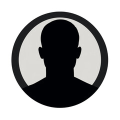 very simple human icon, the human is in a circle , only the face is to be seen сreated with Generative Ai