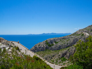 Winding road along Cap Formentor, Maiorca