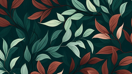 Seamless background picture, leaves pattern