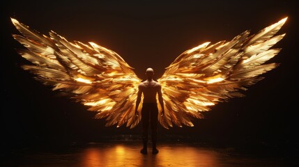  the golden wings of an angel