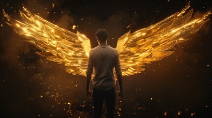  the golden wings of an angel