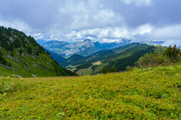 Naklejka premium Montagne châtel pour les vacances 