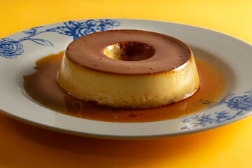 pudim de leite or brazilian pudding with condensed milk