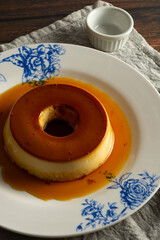 pudim de leite or brazilian pudding with condensed milk