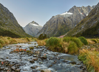 Mount Talbot, Hollyford River, Fiordland Nationalpark, Southland, Südinsel, Neuseeland, Ozeanien