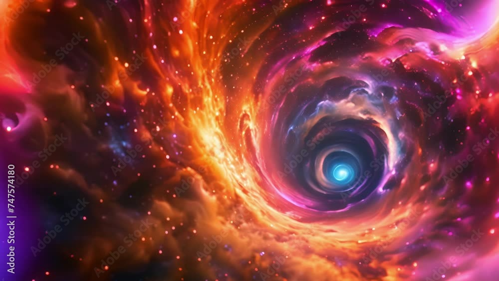 Wall mural a gravitational vortex pulls in a spectacular array of cosmic matter creating a vibrant collage of s