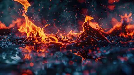 Gas flame for cooking or blowing, easy to control the fire Generative AI - obrazy, fototapety, plakaty