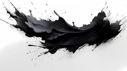 Obraz premium Black and white abstract brush wallpaper