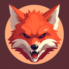 a comedic countenance for a game logo that stars a character from the animal kingdom  of fox сreated with Generative Ai
