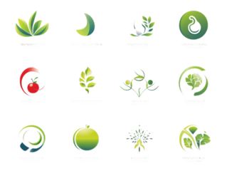 Minimalist logo in light green color.