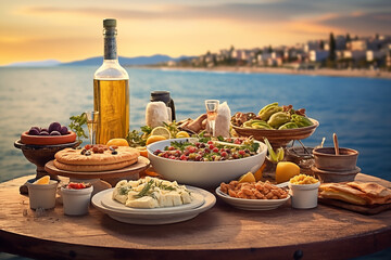 Fototapeta na wymiar Tasty and authentic greek food