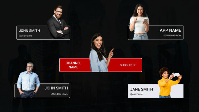 Modern Sliding Lower Third For Transparency Pictures