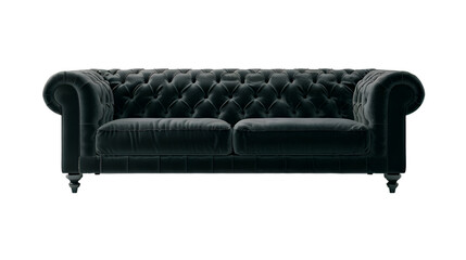  A high-definition photograph showcasing a modern sofa with sleek curves and sumptuous fabric, elegantly, transparent background.