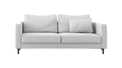  A mesmerizing photograph capturing the allure of a modern sofa with sleek curves, transparent background PNG Cutout